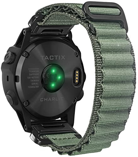 Nylon Uhrenarmband Kompatibel mit Garmin Sportarmband für fēnix/Forerunner/Vivoactive/Approach/MARQ/quatix/D2 Serie Robustes Ersatzband für Männer