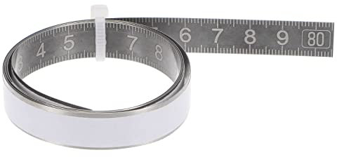 sourcing map Adhesive Back Tape Measure 80cm Left to Right Reading Stainless Steel Waterproof Sticky Ruler Tape Backed ruler for Workbench Sewing Saw Drafting Table, Black