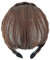 Haarband mit Pony, gedrehtes Haarband mit Pony, natürliches Braun, Schwarz