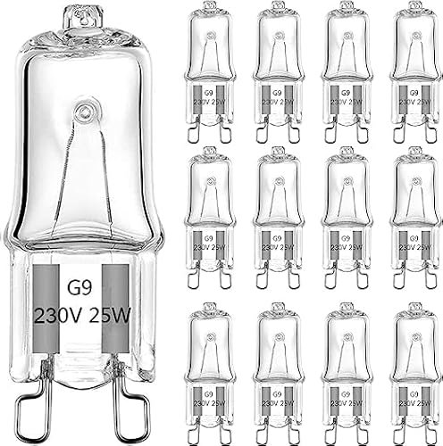VIIVUU G9 Halogenlampen 40W, 230V Warmweiß Dimmbar 2800K Kein Halogen Kapselglühlampen,520LM Kein Flimmern Leuchtmittel Backofenlampe 40w 300 Grad Backofen Glühbirne fur Dunstabzugshaube 20er pack