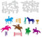 BENECREAT Fustelle Sagoma Equestre, Modello di Stencil per Goffratura in Metallo per Realizzare Scrapbooking di Carta Decorativa Fotografica, 0.08 cm di Spessore