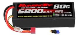 RoaringTop Batterie Lipo 3S 5200mAh 80C 11.1V Batterie au Lithium avec T et EC5 Connecteur pour RC Avion DJI Quadcopter RC Avion RC Hélicoptère RC Voiture Bateau(1 Pack)