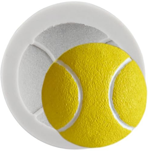 MINFEIDMS Silikonform für Sportball, Fondant, Tennis, Kuchendekoration, Cupcake-Topper, Süßigkeiten, Schokolade, Gummipaste, Modelliermasse