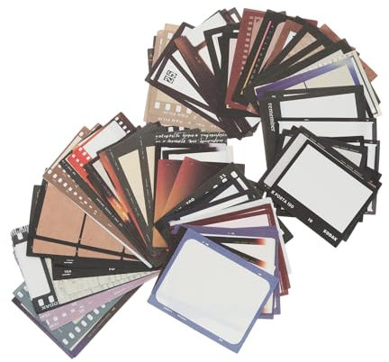 Be In Your Mind 100pcs Retro Kamera Film Muster Papier Vintage Film Kraftpapier DIY Dekorative Memo Papier Retro Muster Papier für Kartenherstellung Zuhause Café Kino Dekor