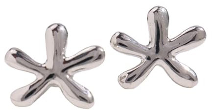 Ohrringe 2024 Koreanischer Stil Silberfarbe kleine Blume Ohrstecker für Frauen Mädchen Eleganter Schmuck Geburtstagsgeschenke