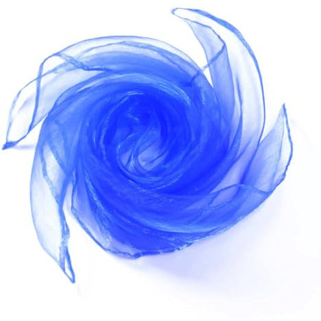Whakano 10 Stück Square Jongliertücher Seidentücher Chiffontücher,Performance Tanztücher,Gymnastiktücher Jonglier Tücher Schals für Tanzen,Jonglieren,Sensorisches,Tanztücher,60cm,Blau
