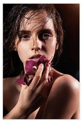 AAVEDA Emma Watson Leinwand-Poster, Wandkunst, Dekordruck, Gemälde für Wohnzimmer, Schlafzimmer, Dekoration, ungerahmt, 50 x 75 cm