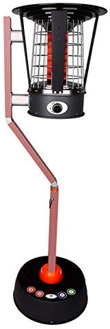 Terrassen-Gasheizer, 6 kW, freistehend, höhenverstellbarer Ständer, 2 Heizstufen, für Zuhause/Outdoor/Hof/Garten, Flüssiggas