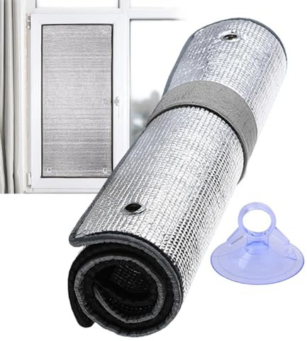 Isolation réfléchissante – Bloque la chaleur de fenêtre double face | Rouleau de feuille isolante, bouclier thermique d'isolation pour toit, véranda, pare-brise de voiture