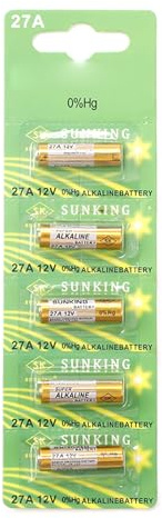 Mjaie Reliable 27A 12V Alkaline Batteries Long Lasting 12V Alkaline Batteries for Wireless Doorbells & Curtain Remotes Remote Control Battery Toy Battery Wireless Doorbell Battery Upgraded 27A 12V