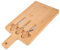 TARUNMO Käsebrett Mit Käsemesser Set Alle Natürlichen Bambus, Cheese Board Set Von 4, Servierbrett Holz Einzigartige Geschenke 40X20Cm