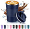 Volhoply 380ml 13oz Stainless Steel Insulated Travel Coffee Mug with Fip Lid,Reusable Double Wall Vacuum Metal Coffee Cup,Portable to Go Leak Proof Cafe Tumbler for Hot & Cold Drinks(Navy,1)