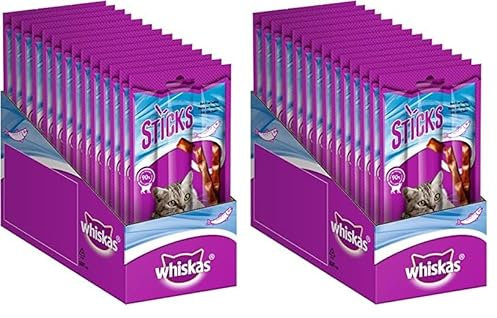 Whiskas Sticks Reich an Lachs 14 x 6 Stück (Packung mit 2)