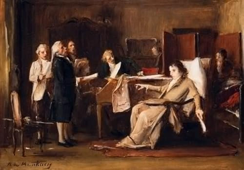 XcBAIHOUD Berühmte Gemälde Moderne Wandbild Kunstdruck Wand Dekoration Der tod mozarts von mihaly munkacsy Wandposter Kunstdruck für Wohnzimmerdekoration 60x90cm