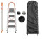 Besshepplo Folding Ladder Cover Ladder Protective Case Waterproof Dustproof Breathable With Adjustable Drawstring For Outside Protection 50 * 195 * 6.5cm(black)