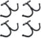 CHENMAIHAO 4 Pcs Top Mounted Mug Shelf Hangers Under Cabinet Mug Holder Rack Mug Rack Under Cabinet Metal Storage Hooks for Kitchen (Black)