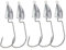 FOLANDO 5PCS jig Heads Hooks Sharp Jig Heads Hooks for Soft Lure for Bass Trout Fishing for Freshwater Saltwater 21g