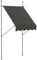 Outsunny Store banne autoportant Manuel auvent rétractable 1,5L x 1,2l x 2,1-3H m Inclinaison réglable pour Balcon sans Trous à percer métal alu Polyester Gris foncé