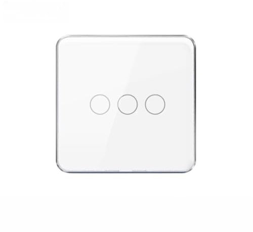 Matter Over WiFi Smart Light Switch, Compatible with Apple Home and SmartThings, APP Remote Control, Supports Voice Control and Timing Functions, Neutral Wire Required (3 Gang 1 Way, White)