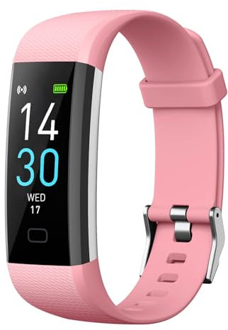 RORIOS Sports Smart Bracelet pour Hommes Femmes Tracker D’activité Band IP68 Étanche 16 Modes Sportifs Fitness Connectée Montre Rose