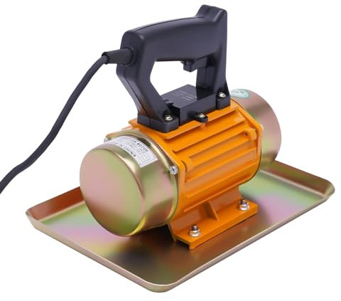Betonplattenrüttler, 250W 3500RPM Hand Betonverdichter Betonflachplattenvibrator Elektrischer Betonrüttler, Tragbarer Reinkupfermotor Kelle Flachbodenrüttler