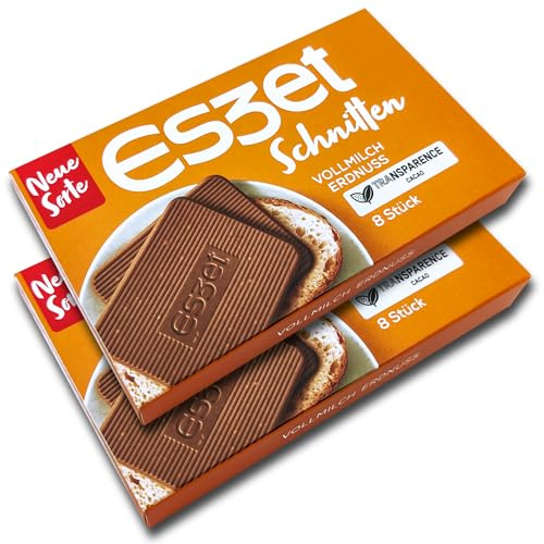 2 er Pack Eszet Schnitten Vollmilch Erdnuss 2 x 75 g