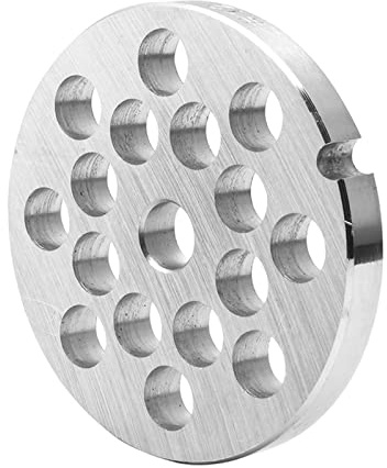 FSDSHGKDG Grinder Plate, Stainless Steel Meat Grinder Mincer Plate Disc Replacement for Type12 Manual Meat Grinder Mincer Accessory-Hole Diameter: 10mm