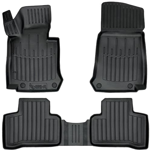 Gummimatten 3D passend für Mercedes GLC I X253 (2015-2022) SUV | Gummimatte | Auto Fußmatten Gummi | rutschfeste Antirutschmatte | Fussmatten Auto | Auto Fußmatte