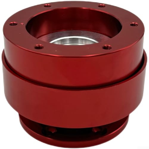 Floweringbeter Quick Release Adapter Made For Racing Simulator Steering Wheels With For MOZA TURN Direct Drive Fit And Rust Resistant Aluminum Alloy(Red)
