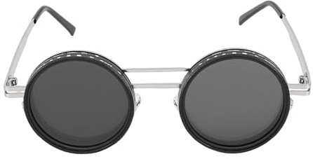 Naroote Verstellbare Getönte Sonnenbrille, Runde Polarisierte Sonnenbrille, mit ND-Filtergläsern in Professioneller Qualität, Ideal für Männer, Frauen und Outdoor
