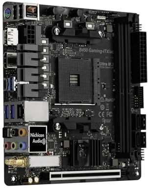 Scheda madre Scheda madre Fit For ASRock B450 GAMING-ITX/AC Socket AM4 Supporta CPU Ryzen 5 5600G 5600 R7 5700X3D 5800X DDR4 M.2 PCIe 3.0 Mini ITX