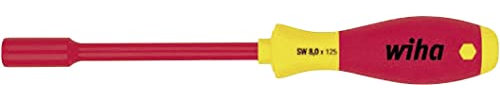 Wiha Schraubendreher SoftFinish® electric Sechskant-Steckschlüssel (00864) 13 mm x 125 mm VDE geprüft, stückgeprüft, ergonomischer Griff für kraftvolles Drehen, Allrounder für Elektriker