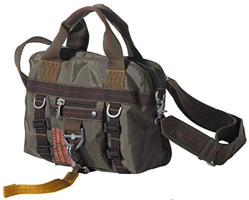 HANDTASCHE Tasche Bag Umhängetasche Schultertasche Nylon olivgrün klein TOP