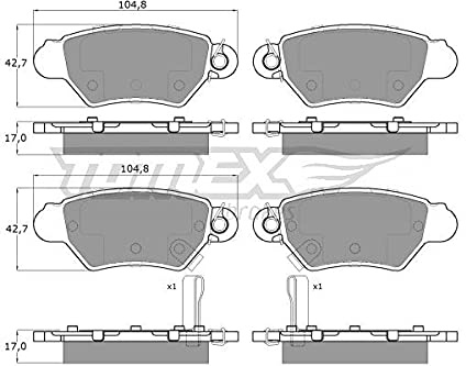 Procodis Frankreich PF1412 Bremsbelagsatz, Scheibenbremse