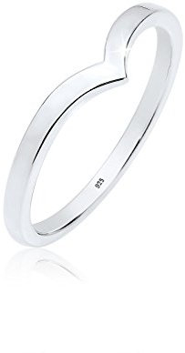 Elli Ring Damen V-Form Stacking Trend in 925 Sterling Silber