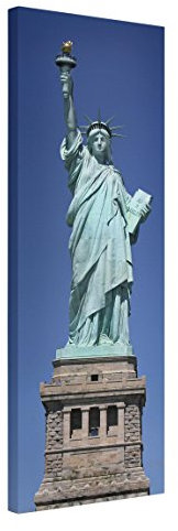 Bilderwelten Leinwandbild - Statue of Liberty - Panorama Hoch, 90cm x 30cm