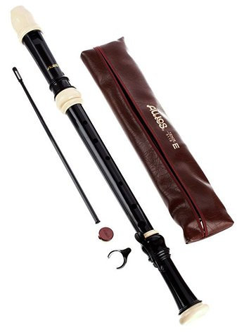FLAUTA DULCE TENOR - Aulos (511) Barroca (Plastico) 3 Piezas con LLave