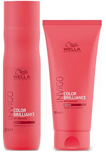 Wella INVIGO Color Brilliance Color Protection Coarse Shampoo 250ml and Vibrant Color Conditioner 200ml