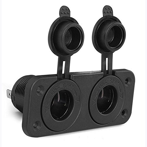 Meijeegu Auto Zigarettenanzünder Steckdose Verteiler Einbau Steckdose 12v 24v Ladegräte Wasserdicht Ladegerät Adapter für Auto, Boot, LKW, RV, Wohnwagen (2 Loch Steckdose)