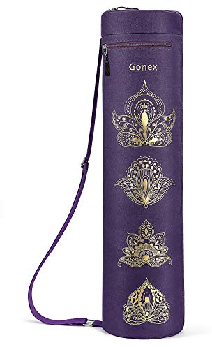 Gonex Yoga Mat Bag, Yoga Mat Carrier Full-Zip Exercise Yoga Mat Carry Bag for Women Men with 2 Multi-Functional Storage Cargo Pockets Extra Wide Adjustable Shoulder Strap