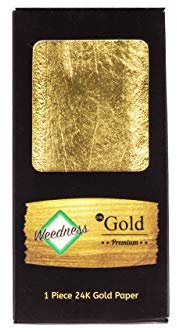Weedness Gold Long Paper 24 Karat King Size 1 Blättchen aus echtem Gold - Rolling Paper Blunt Paper Goldenes Zigarettenpapier