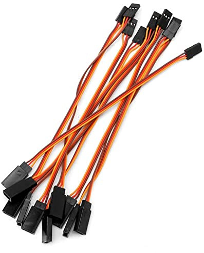 ikarex-shop 10 x Servokabel 15 cm Verlängerungskabel Servoverlngerung Servo JR Stecker Buchse Kabel 10 Stück 150 mm