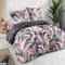 ZIRVEHOME Bettwäsche Set dreiteilig, 200x200cm Bettbezug, Baumwolle, Palmen Design Pink, Hena