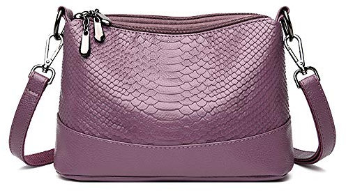 Coolives Borsa a Tracolla da Donna in Pelle PU Piccola Hobo Borsa a spalla Elegant Borse a mano Borsetta Borsa Bauletto Viola