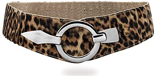 Gloop 6cm breiter Damen Gürtel Elastischer Taillengürtel, Hüftgürtel Stretch Gürtel mit Hakenverschluss