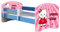 ACMA Kinderbett Jugendbett mit Einer Schublade und Matratze Blau mit Rausfallschutz Lattenrost II 140x70 160x80 180x80 (15 Sweet Kitty, 140x70)