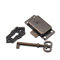 tooloflife Lot de serrures de placard avec clé antique - Style vintage - Bronze 1pcs