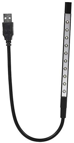 GOTOTOP 5V LED Laptop Licht USB Tragbar Drehbar Flexibel Mini Leselampe Lampe Taschenlampe Für Laptop PC Computer Tastatur Augenschutz(Schwarz)