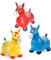 VanessasShop Aufblasbares Hüpfpferd mit Sound Größe: ca. 56x27x49cm für Kinder (Gelb)