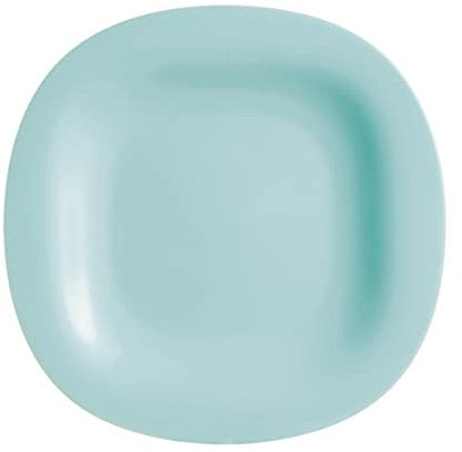 ARC 5919301 Assiette Carine en verre, Opale plate, Couleur Turquoise, Carré, 27 x 27 cm, Glass